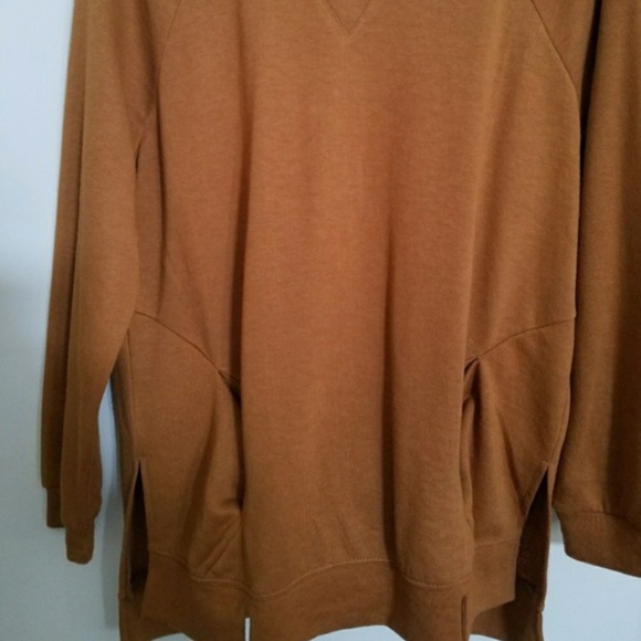 Comfy Jersey Knit Sweatshirt Yellow (size s) - Picture 3 of 4